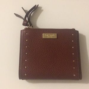 Kate spade leather wallet with studs